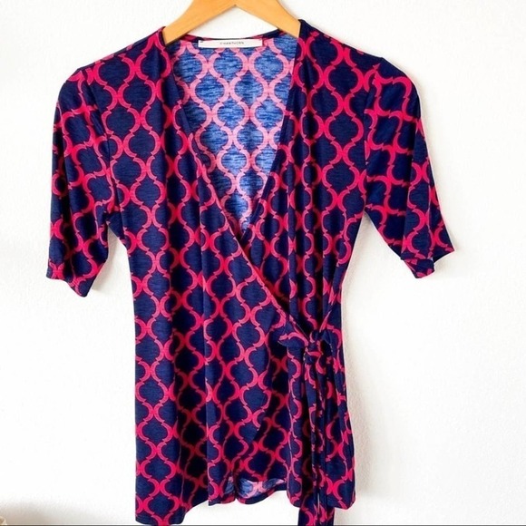 41 Hawthorn Stitch Fix Blue Faux Wrap Blouse S Small - Picture 3 of 10